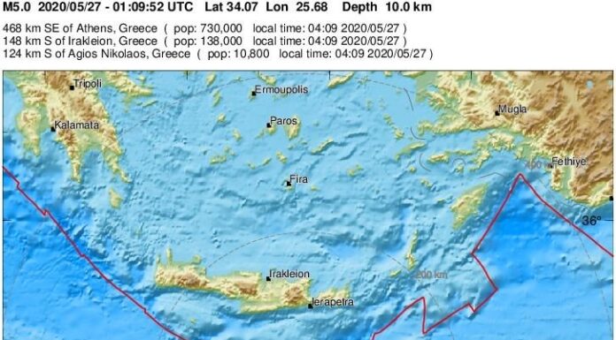 Δεν «ησυχάζει» ο Εγκέλαδος στην Κρήτη – Νέες σεισμικές δονήσεις Κρήτη – Νέες σεισμικές δονήσεις