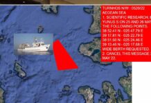 Ανενόχλητο κάνει έρευνες επί της ελληνικής υφαλοκρηπίδας στη μέση του Αιγαίου το τουρκικό ερευνητικό πλοίο «Γιουνούζ»! Ανενόχλητο κάνει έρευνες επί της ελληνικής υφαλοκρηπίδας στη μέση του Αιγαίου το τουρκικό ερευνητικό πλοίο «Γιουνούζ»!