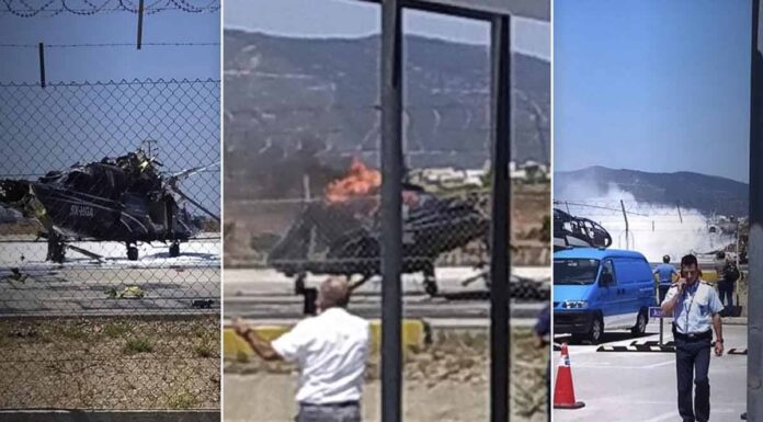 Συνετρίβη ιδιωτικό ελικόπτερο κατά την απογείωση στο Ελευθέριος Βενιζέλος Συνετρίβη ιδιωτικό ελικόπτερο