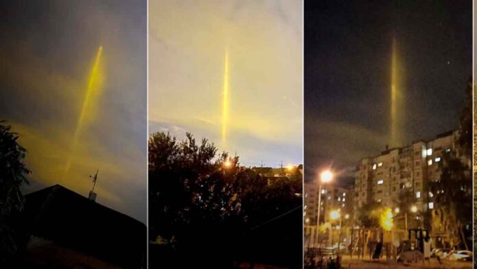 Ακτίνα από την γη «έσκισε» τον ουρανό στην ρωσική συνοριακή πόλη Μπέλγκοροντ 70 χλμ. από το Χάρκοβο