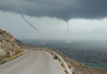 Κρήτη: Εντυπωσιακός υδροστρόβιλος στο Ηράκλειο – Δείτε βίντεο