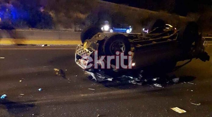 Ηράκλειο: Τροχαίο τα ξημερώματα – Στο νοσοκομείο δύο άνδρες