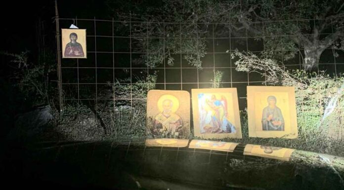 Ηράκλειο: Κρέμασε εικόνες στο λιόφυτο και ζητάει τα χρήματά του