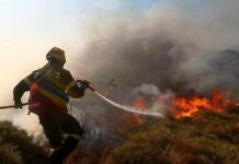 Φωτιά στο Ρέθυμνο: Μάχη των πυροσβεστών με διάσπαρτες εστίες