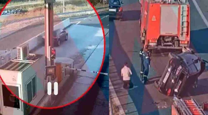 Τούρκος οδηγός σπάει τις μπάρες διοδίων στον Λαγκαδά με ιλιγγιώδη ταχύτητα, βγάζει χαλάκι να προσευχηθεί και επιτίθεται σε πυροσβέστες – Δείτε βίντεο