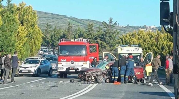 Σοβαρό τροχαίο στην εθνική οδό πάνω από τα Πεζά