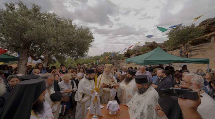 Ο πρώτος ναός του Αγίου Ευμενίου του Νέου στην Ιερά Μονή Κουδουμά, στα Αστερούσια Όρη